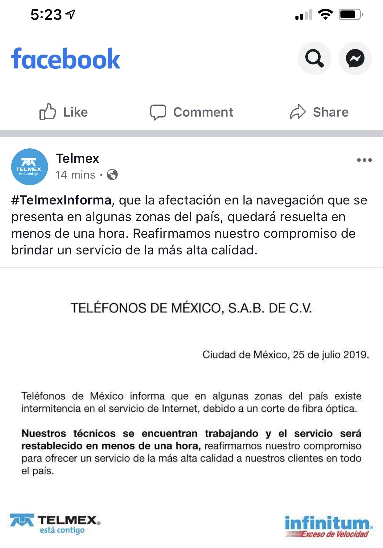 Comredit Su Socio En It Weloveit Caida De Infinitum De Telmex Comredit Su Socio En It Weloveit Caida De Infinitum De Telmex